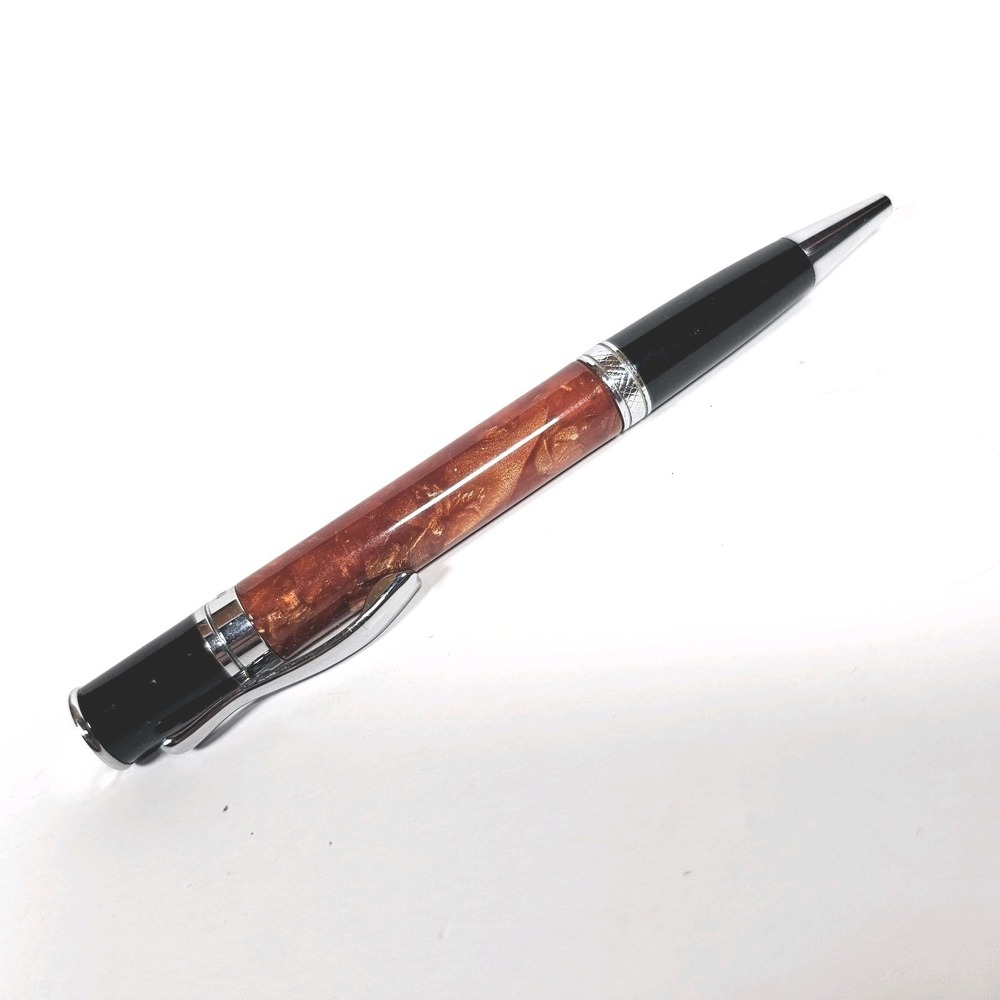 MONTE VERDE VINTAGE RED & BLACK ROLLERBALL PEN w/ Black INK